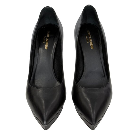 Saint Laurent black platform leather pumps size 10.5 / eu 40.5 - Picture 2 of 8